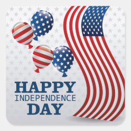 Happy Independence Day Vierkante Sticker