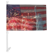 Happy Independence Day - Vrijheidsbeeld en vlag