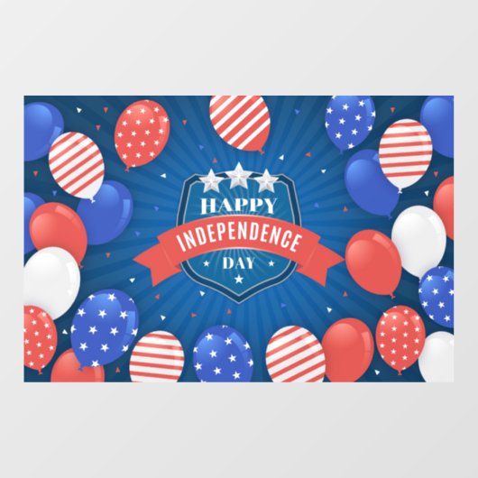 Happy Independence Day Window Cling Raamsticker (Vel)