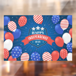 Happy Independence Day Window Cling Raamsticker