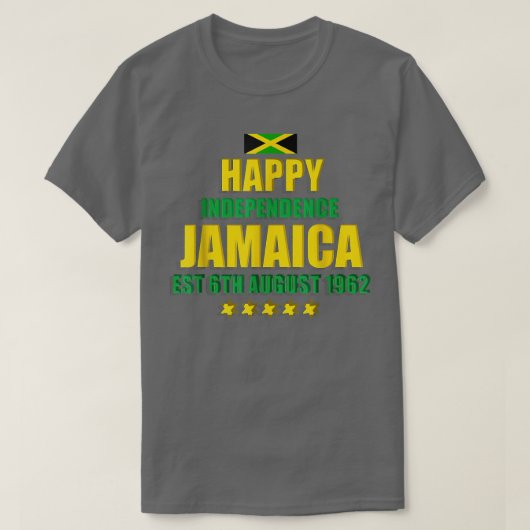 Happy Independence Jamaica, 6 augustus 1962, J T-shirt (Design voorkant)