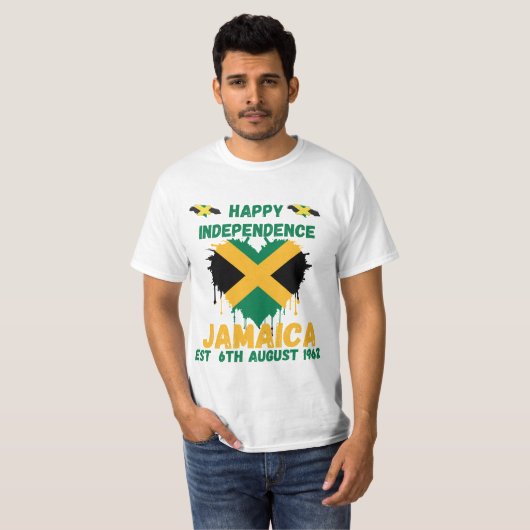 Happy Independence Jamaica Day Jamaican Flag 1962 T-shirt (Voorkant volledig)