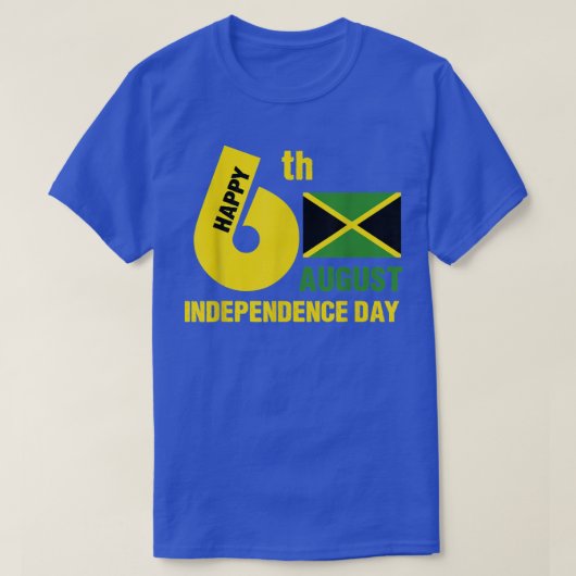 Happy Independence Jamaica Est 6th August 1962 Jam T-shirt (Design voorkant)