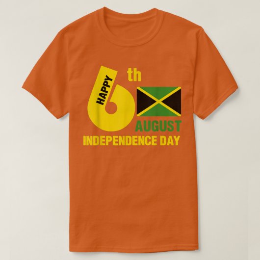 Happy Independence Jamaica Oost 6 augustus 1962 Ja T-shirt (Design voorkant)