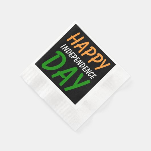 Happy Indian Independence Day India-vlagkleuren Servet (Hoek)