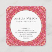 Happy Indian Summer Mandala Vierkante Visitekaartje (Achterkant)