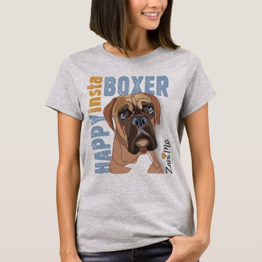 Happy Insta Boxer - Zani Mo Hond T-shirt (Voorkant)