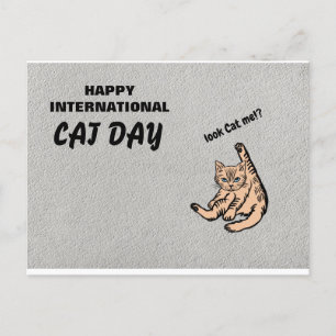 Happy International Cat Day Post Kaart