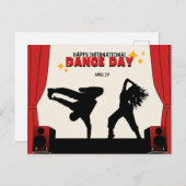 Happy International Dance Day | Werelddansdag Briefkaart (Voorkant / Achterkant)