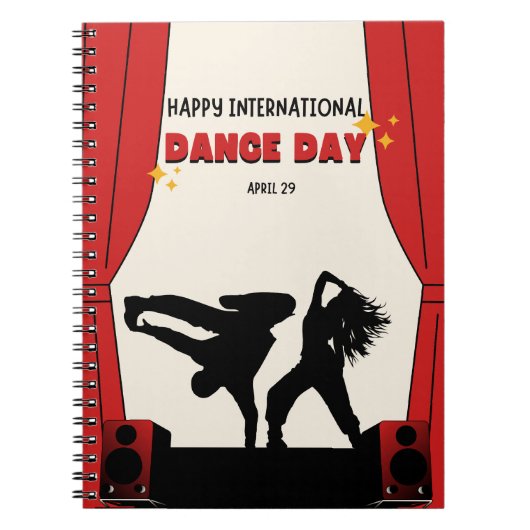 Happy International Dance Day | Werelddansdag Notitieboek (Voorkant)