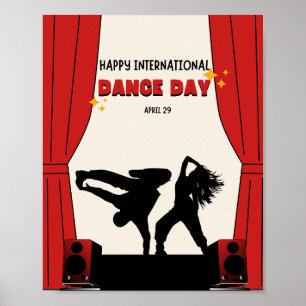 Happy International Dance Day Werelddansdag Poster