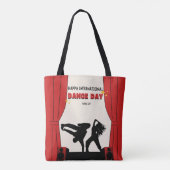 Happy International Dance Day | Werelddansdag Tote Bag (Achterkant)
