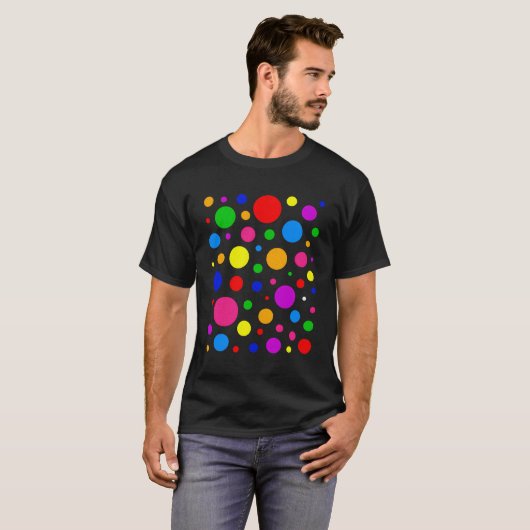 Happy International Dot Day Kleurrijke Stippen Man T-shirt (Voorkant volledig)