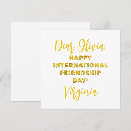 Happy International Notitiekaartje (Voorkant / Achterkant)