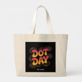 Happy International Polka Dot Day Vrouwen Meisjes  Grote Tote Bag (Achterkant)