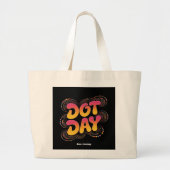 Happy International Polka Dot Day Vrouwen Meisjes  Grote Tote Bag (Voorkant)