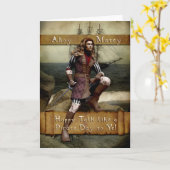 Happy International Talk als een Pirate Day Blank Kaart (Gele Bloem)