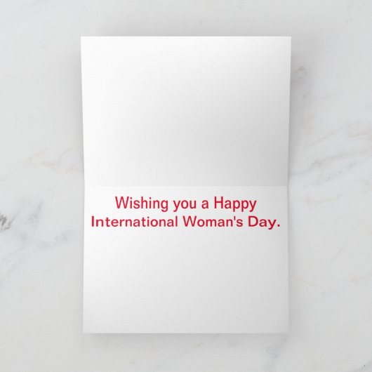 Happy International Woman Day Kaart (Binnen)