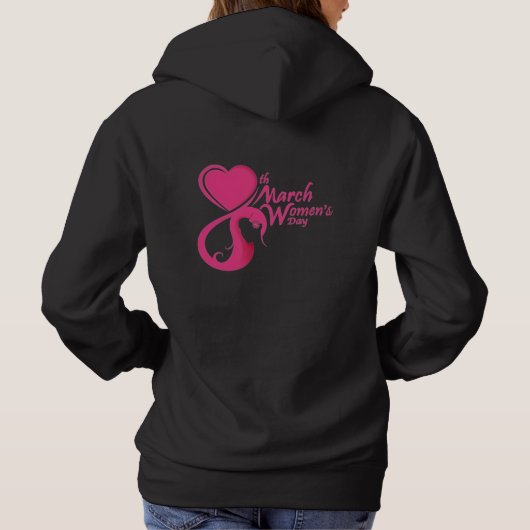 happy International Women’s Day 2026 Hoodie (Achterkant)