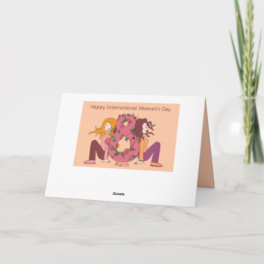 Happy International Women's Day (8 March) Kaart (Achterkant)
