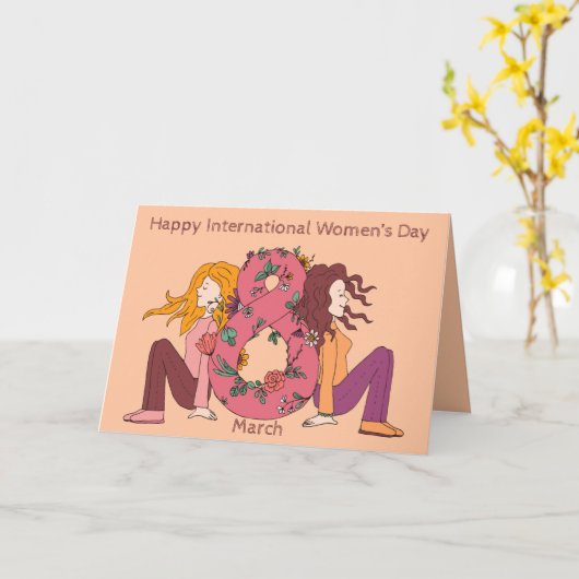 Happy International Women's Day (8 March) Kaart (Gele Bloem)