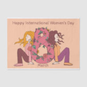 Happy International Women's Day (8 March) Tissuepapier (Voorkant)