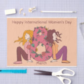 Happy International Women's Day (8 March) Tissuepapier (Craft)