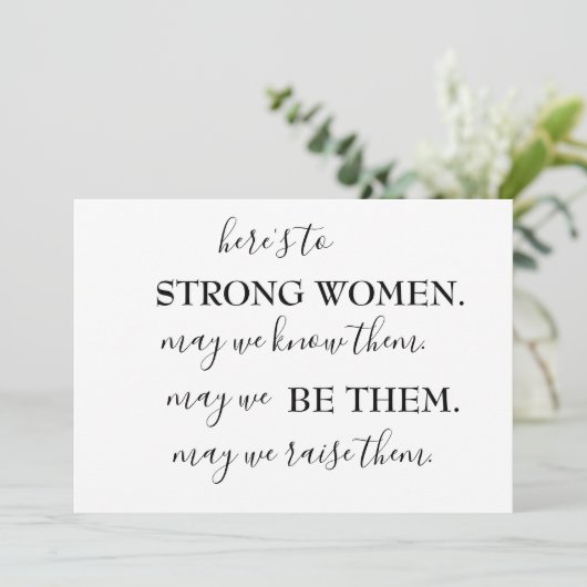 Happy International Women's Day Coffee Mok Invitat Kaart (Staand voorkant)