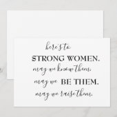 Happy International Women's Day Coffee Mok Invitat Kaart (Voorkant / Achterkant)