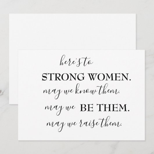 Happy International Women's Day Coffee Mok Invitat Kaart (Voorkant / Achterkant)