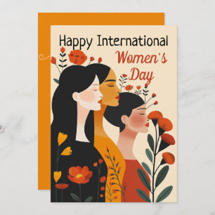 Happy International Women's Day Invitation Kaart