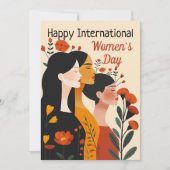 Happy International Women's Day Invitation Kaart (Voorkant)