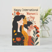Happy International Women's Day Invitation Kaart (Staand voorkant)