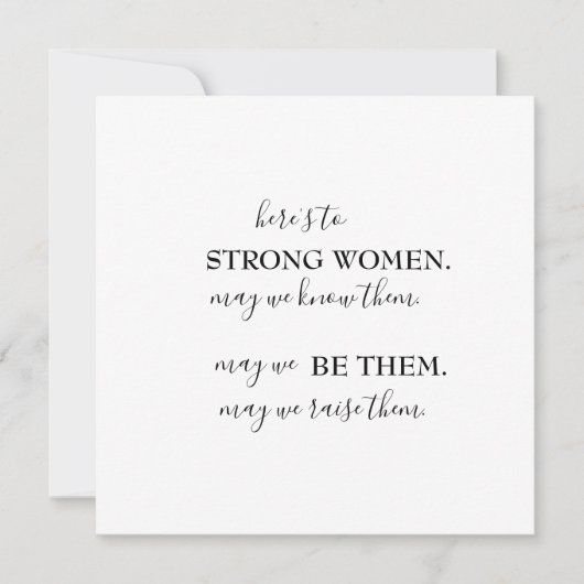 Happy International Women's Day Invitation Postca (Voorkant)