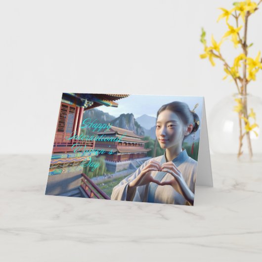 Happy International Women's Day Kaart (Gele Bloem)