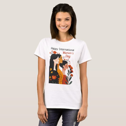 Happy International Women's Day T-shirt (Voorkant volledig)