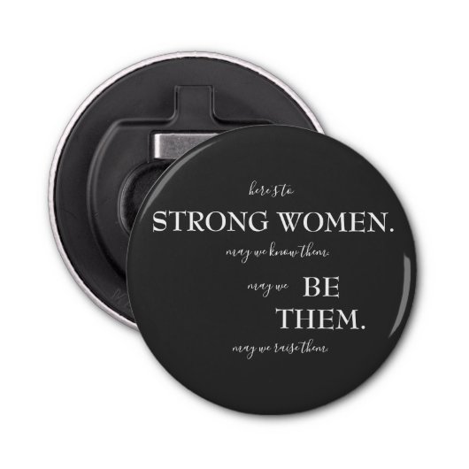 Happy International Women's Day T-Shirt Wooden Box Button Flesopener (Voorkant)