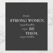 Happy International Women's Day T-Shirt Wooden Box Wijn Etiket (Enkel label)