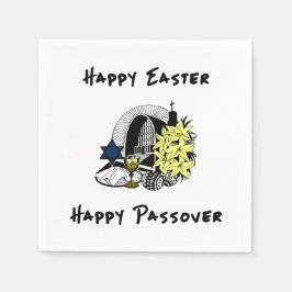 Happy Interreligieuze Pasen en Passover Servet