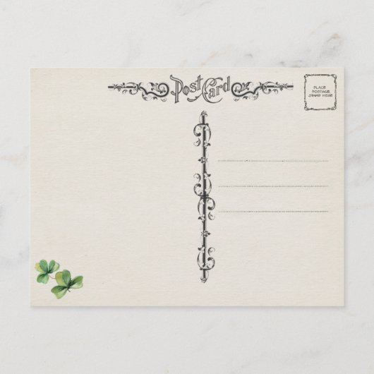 Happy Irish Children St. Patrick's Day Briefkaart (Achterkant)