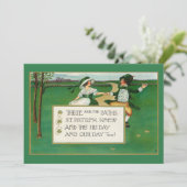 Happy Irish Children St. Patrick's Day Feestdagenkaart (Staand voorkant)