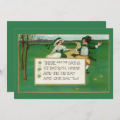 Happy Irish Children St. Patrick's Day Feestdagenkaart (Voorkant / Achterkant)