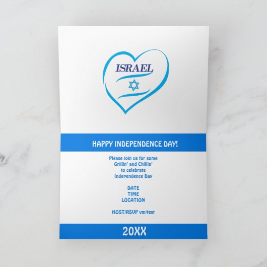 Happy Israel 75 Independence Day Blue Star David (Binnen)
