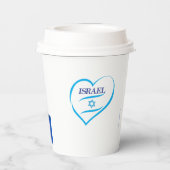 Happy Israel 75 Independence Day Blue Star David Papieren Bekers (Achterkant)