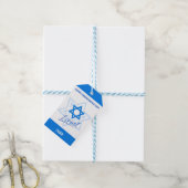 Happy Israel Independence Day Blue Star van David Cadeaulabel (Met Touw)