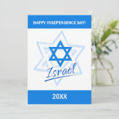 Happy Israel Independence Day Blue Star van David Kaart (Staand voorkant)