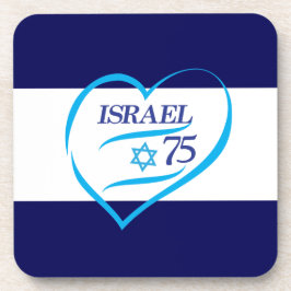 Happy Israel Independence Day Jubileum 75 Bier Onderzetter