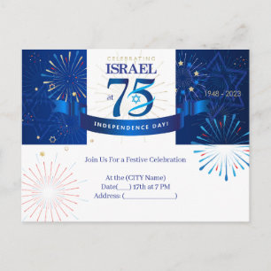 Happy Israel Independence Day Jubileum 75 Briefkaart