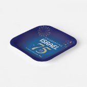 Happy Israel Independence Day Jubileum 75 Papieren Bordje (Gebogen)