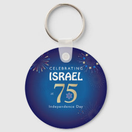 Happy Israel Independence Day Jubileum 75 Sleutelhanger
